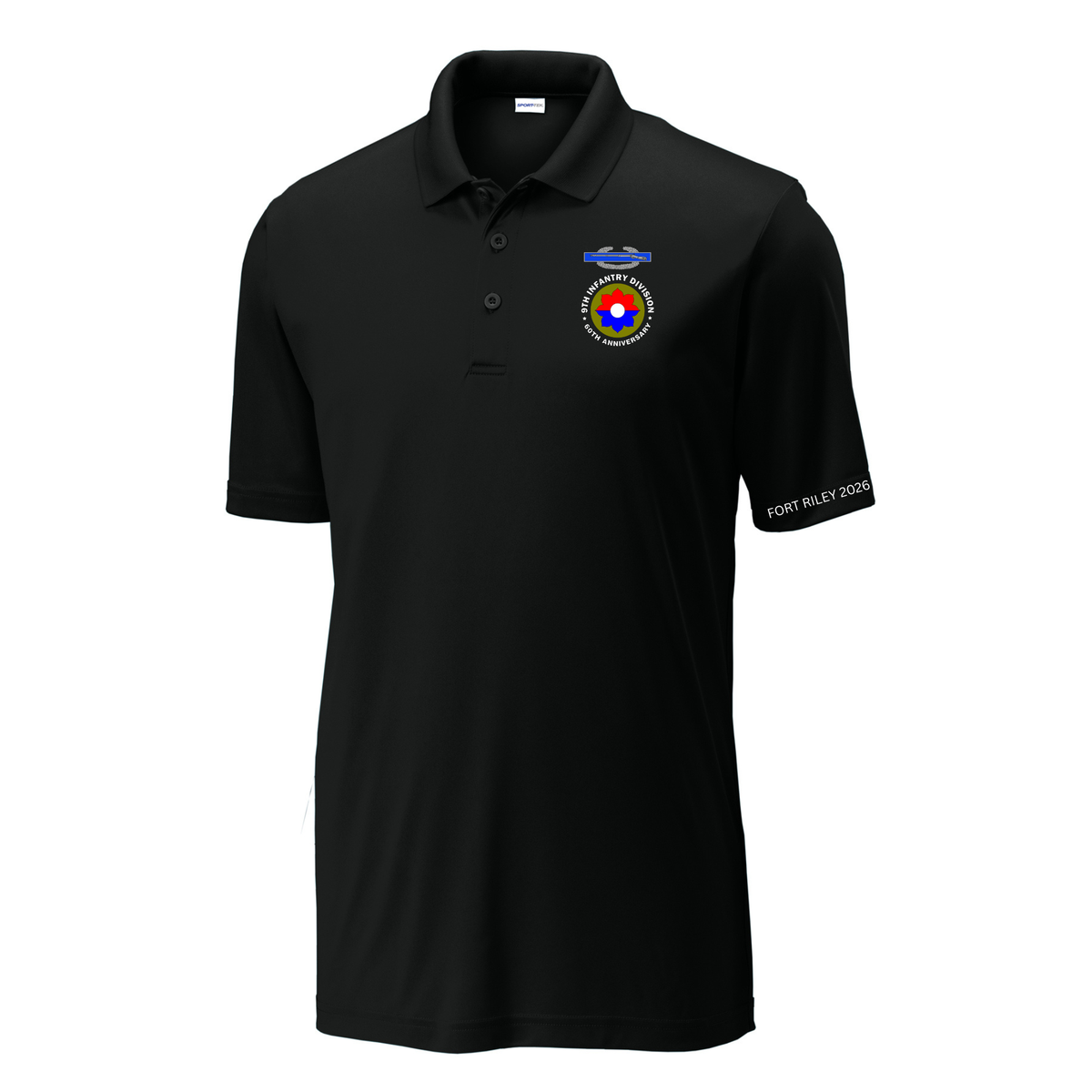 9th Infantry Division 60th Anniversary Performance Polo | FORT RILEY 2026 Military Reunion Shirt