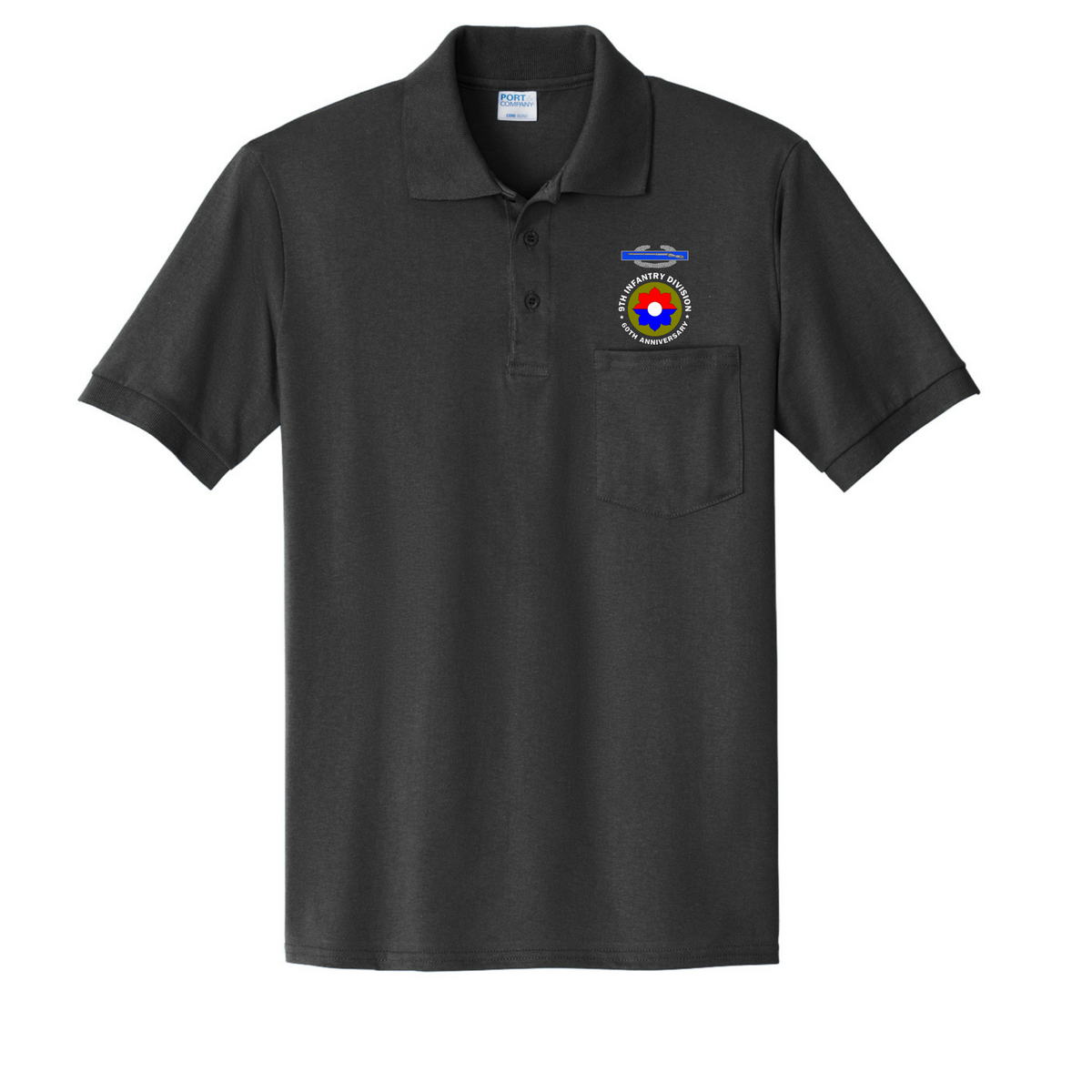 9th Infantry Division - Port & Co™ Core Blend Jersey KNIT Pocket Polo