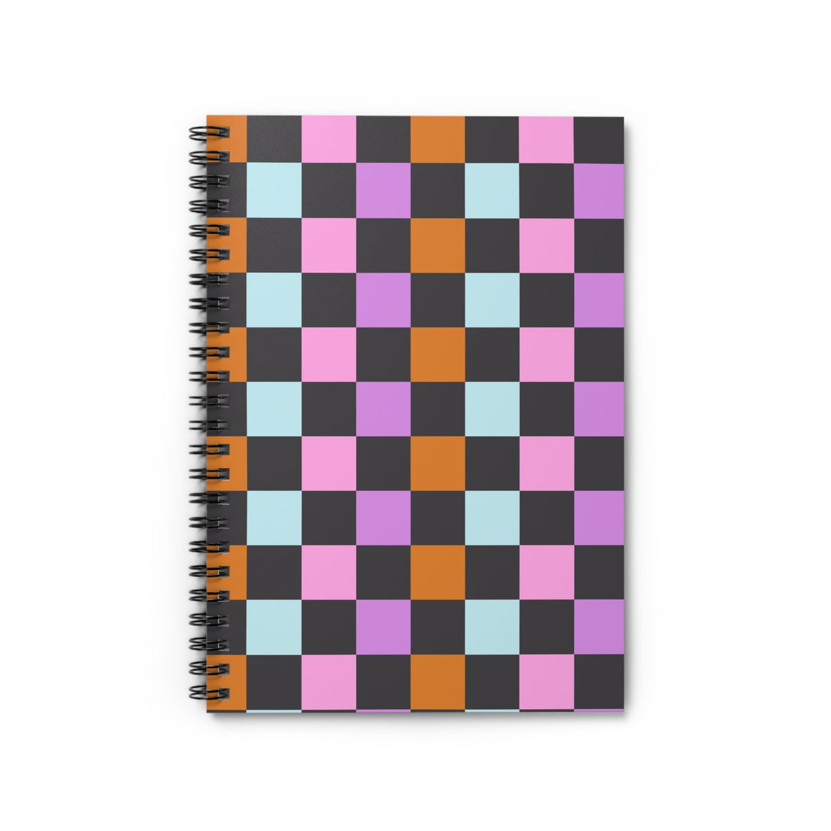 Retro Checkered pattern Spiral Notebook - Ruled Line