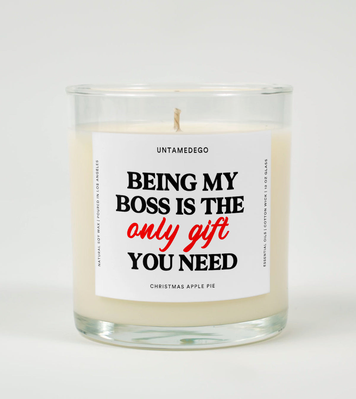 Being My Boss Is the Only Gift You Need | Funny Christmas Candle