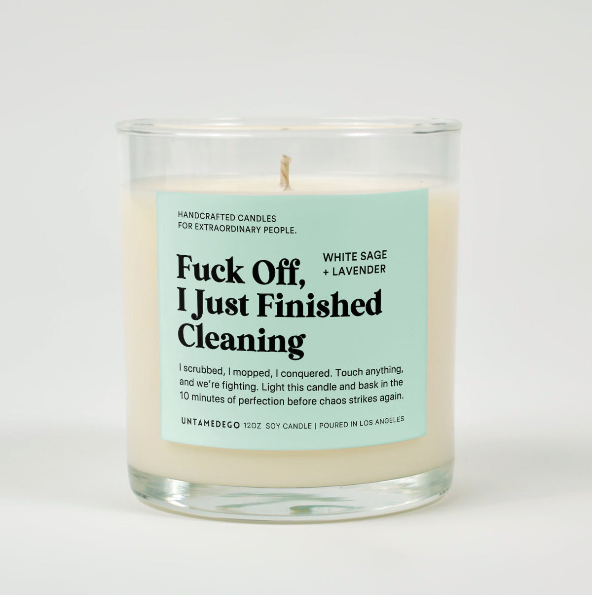 Fuck Off, I Just Finished Cleaning | Funny Candle
