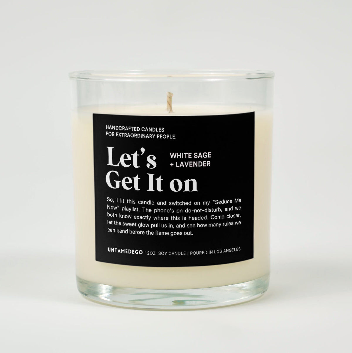 Let's Get It On Glass Candle