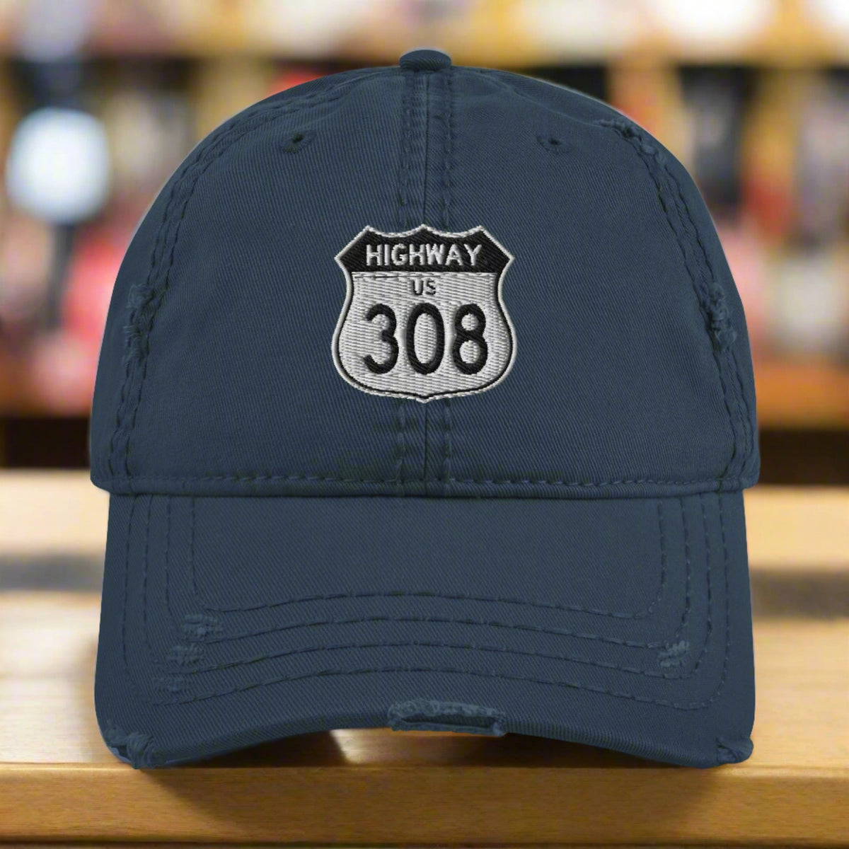 Highway 308 Distressed Dad Hat