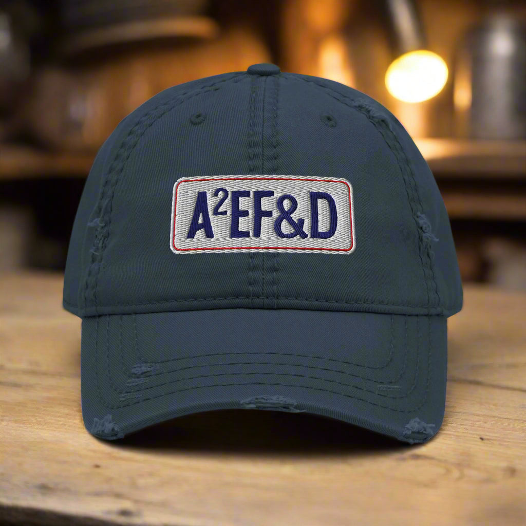 Against All Enemies Distressed Dad Hat (RWB)